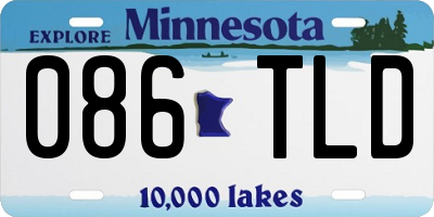 MN license plate 086TLD