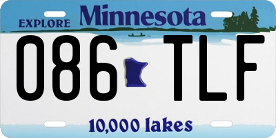 MN license plate 086TLF
