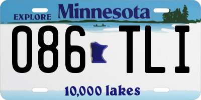 MN license plate 086TLI
