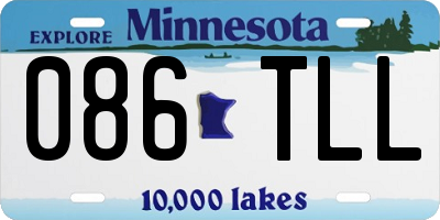MN license plate 086TLL