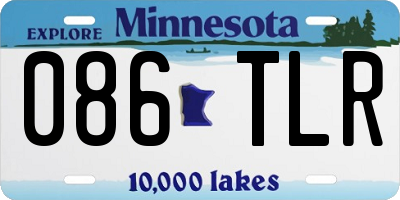 MN license plate 086TLR