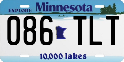 MN license plate 086TLT