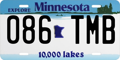 MN license plate 086TMB
