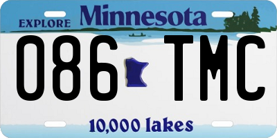 MN license plate 086TMC