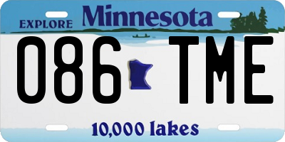 MN license plate 086TME