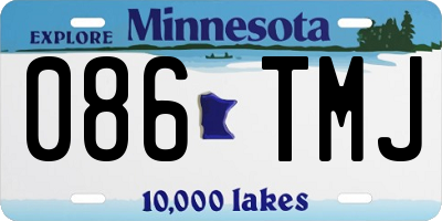 MN license plate 086TMJ