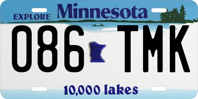 MN license plate 086TMK