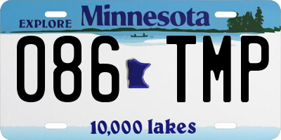 MN license plate 086TMP