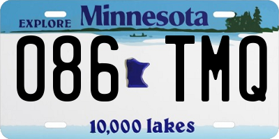 MN license plate 086TMQ