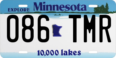 MN license plate 086TMR