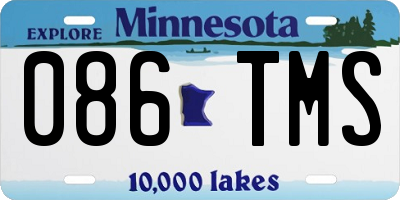 MN license plate 086TMS