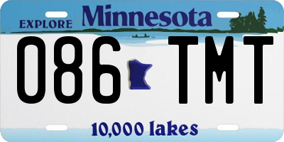 MN license plate 086TMT