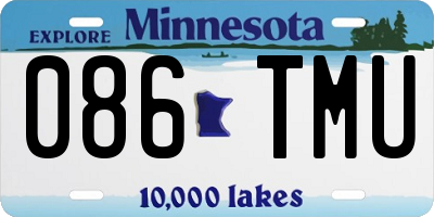 MN license plate 086TMU