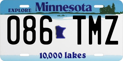 MN license plate 086TMZ