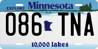 MN license plate 086TNA