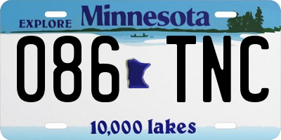 MN license plate 086TNC