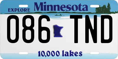 MN license plate 086TND
