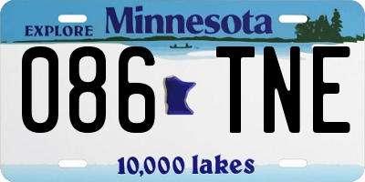 MN license plate 086TNE