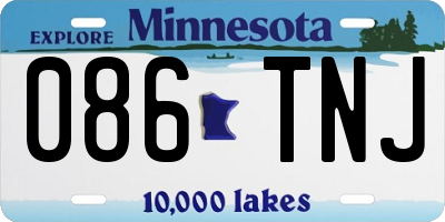 MN license plate 086TNJ