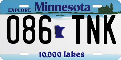 MN license plate 086TNK