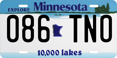 MN license plate 086TNO