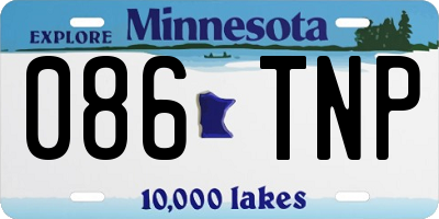 MN license plate 086TNP
