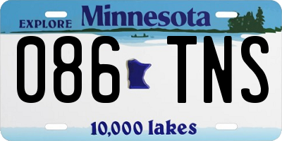MN license plate 086TNS