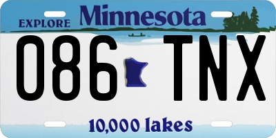 MN license plate 086TNX