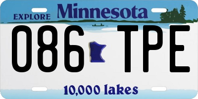 MN license plate 086TPE