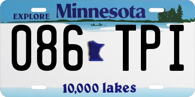 MN license plate 086TPI