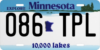 MN license plate 086TPL