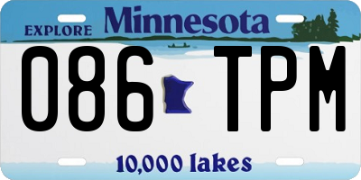 MN license plate 086TPM