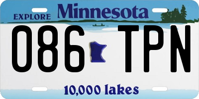 MN license plate 086TPN