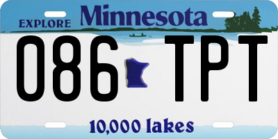 MN license plate 086TPT