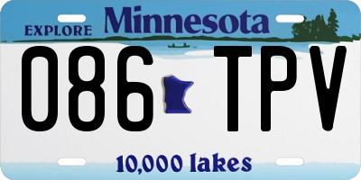 MN license plate 086TPV