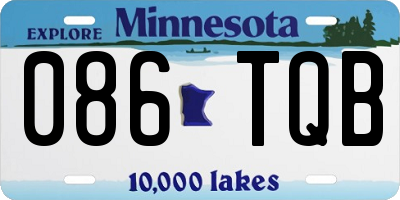 MN license plate 086TQB