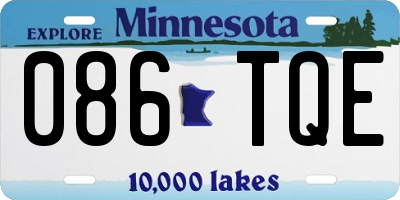 MN license plate 086TQE