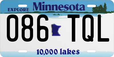 MN license plate 086TQL