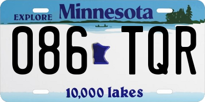 MN license plate 086TQR