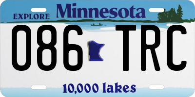 MN license plate 086TRC