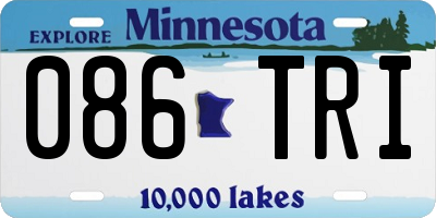 MN license plate 086TRI