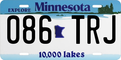 MN license plate 086TRJ