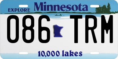 MN license plate 086TRM