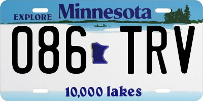MN license plate 086TRV
