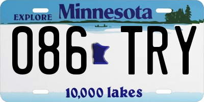 MN license plate 086TRY
