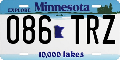 MN license plate 086TRZ