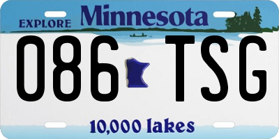 MN license plate 086TSG