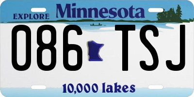 MN license plate 086TSJ