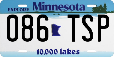 MN license plate 086TSP