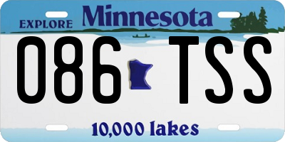 MN license plate 086TSS